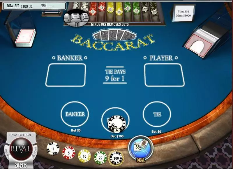 Baccarat made by Rival with 8 Deck