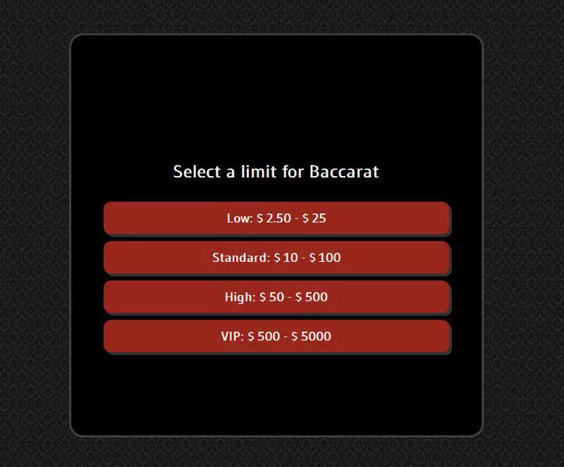Live Baccarat сделано в Pragmatic Play, число колод: 6 колод