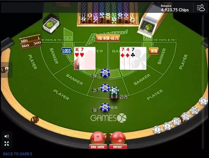 Baccarat made by GamesOS with 6 Deck