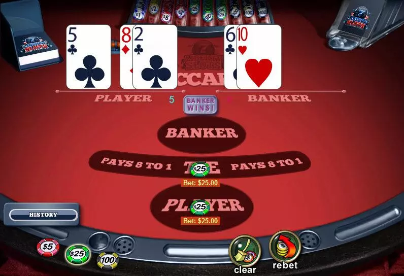 Baccarat made by WGS Technology with 8 Deck